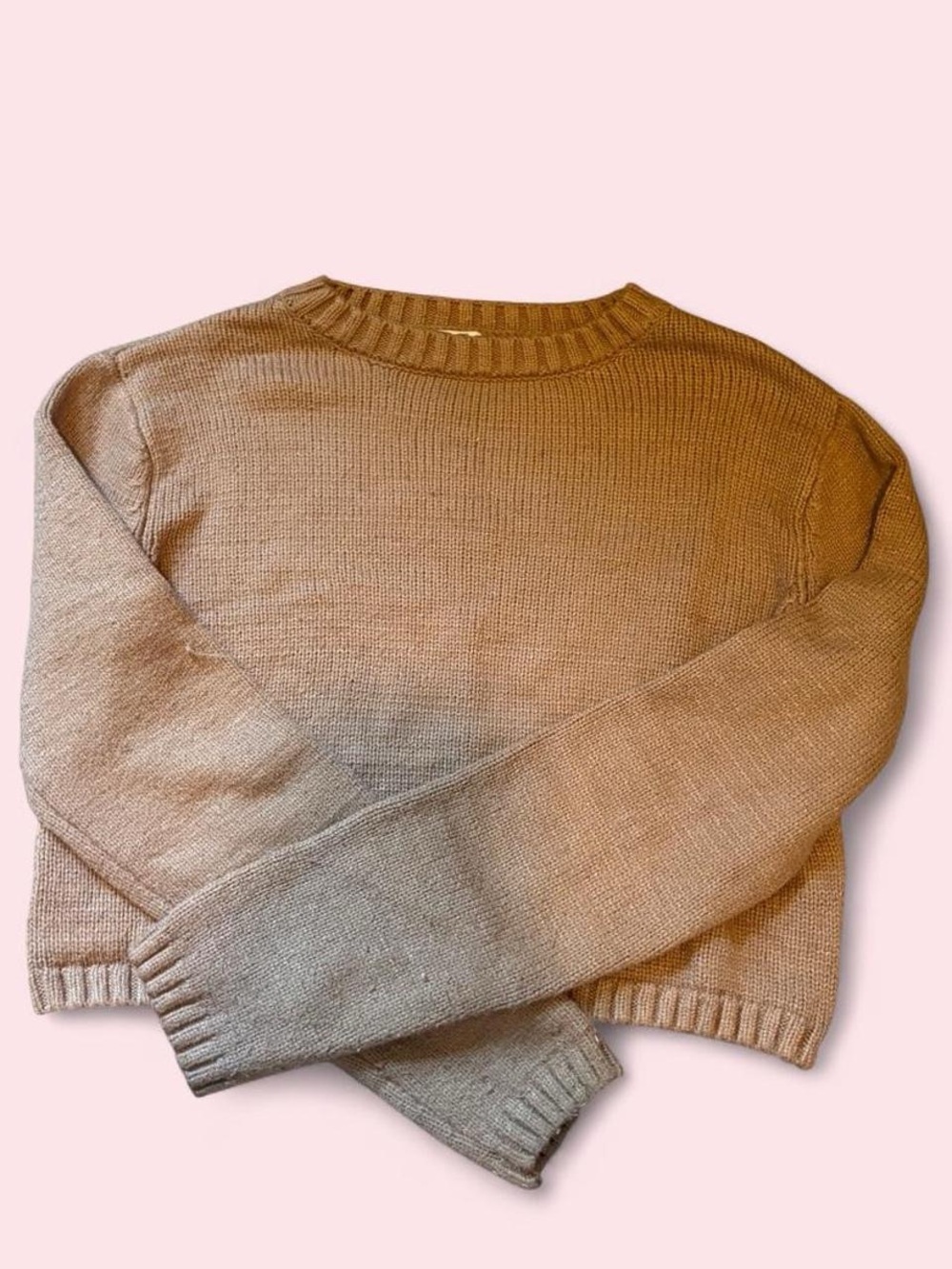 Garage Crewneck Women’s Sweater in Light Brown